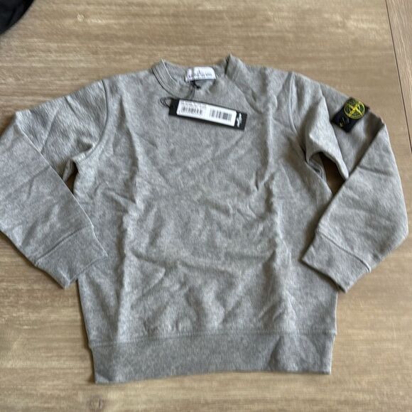 Stone Island Junior Crew Sweatshirt - Melange Grey size 8 NWT in packaging - Picture 5 of 6